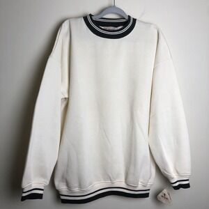 Vintage Antigua Golf Crew Neck Mens Large Beige Classic Sportswear 90s Logo